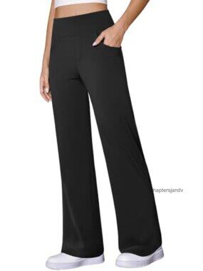 Wide Leg Yoga Pants with Pockets High Waist Dress Work Sweatpants